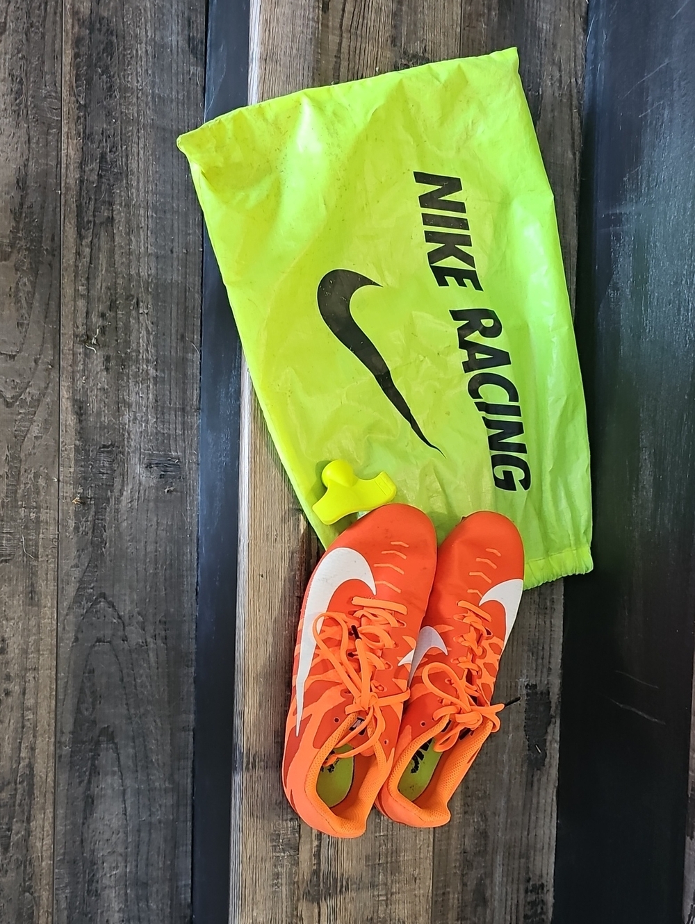Nike Zoom Rival Track Spikes Orange & White US 6.5